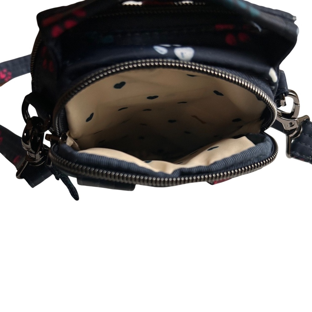 Lug Skeeter Mini Convertible RFID Crossbody Bag Paws Navy Print - Picture 11 of 15